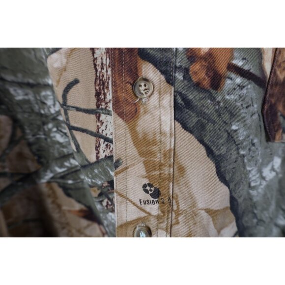 Vintage 90s Y2K Streetwear Mens XL Faded Camouflage Collared Button Down Shirt - Picture 4 of 12